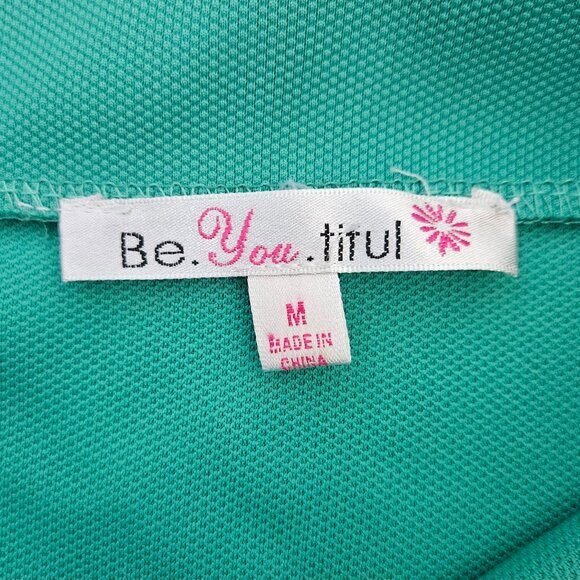 Be.You.Tiful Pencil Skirt Womens M Turquoise/Teal Bodycon Textured - Picture 6 of 6